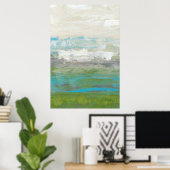 Witte wolken Het prachtige landschap overzien Poster (Thuiskantoor)