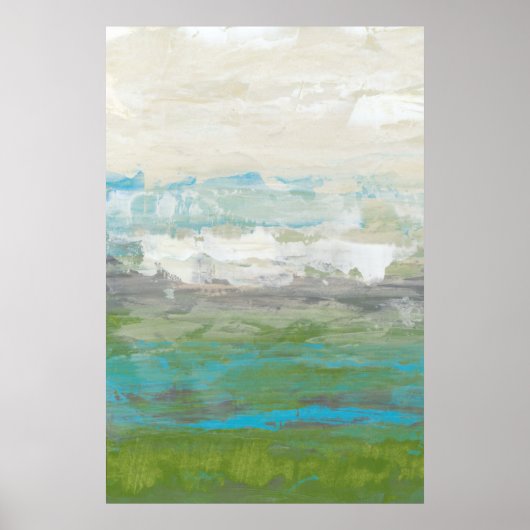 Witte wolken Het prachtige landschap overzien Poster (Voorkant)