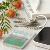 Witte wolken Het prachtige landschap overzien Sleutelhanger (Voorkant Rechts)