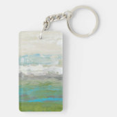 Witte wolken Het prachtige landschap overzien Sleutelhanger (achterkant)