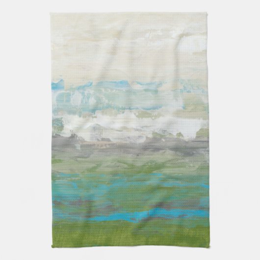 Witte wolken Het prachtige landschap overzien Theedoek (Verticaal)