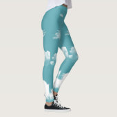 Witte wolken Leggings (Rechts)