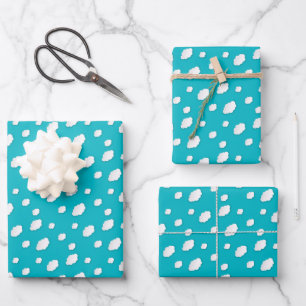 Witte wolken op Blue Sky Wrapping Paper - Sereen