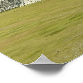 Witte wolken over de Mayaanse piramide Poster (Hoek)