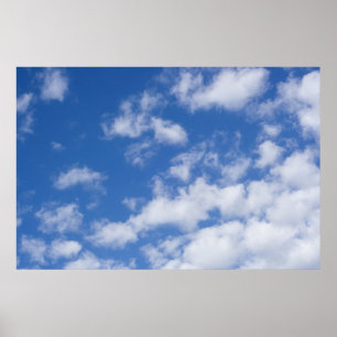 Witte wolken. poster