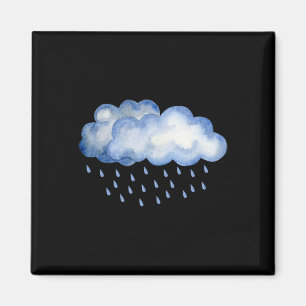 Witte Wolken Regen Drop Kostuum Kerstmis Halloween Magneet