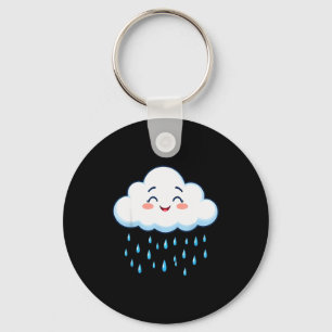 Witte wolken regendruppel kostuum Kerstmis Hallowe Sleutelhanger