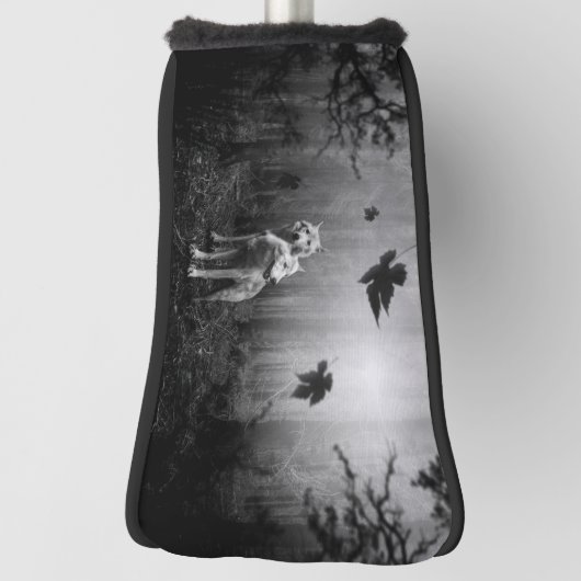 Witte Wolven Black en White Leaf ons alleen Golfheadcover (Draai 90)