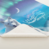 Witte wolven gepersonaliseerd sherpa deken (3/4)