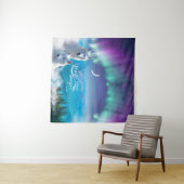 Witte wolven gepersonaliseerd wandkleed (In Situ (horizontaal))