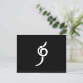 Witte worm briefkaart (Staand voorkant)