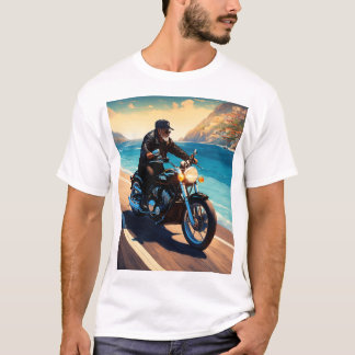 WITTE YAMAHA FIETS T-SHIRT