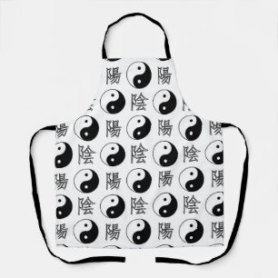 Witte Yinyang Symbool Chinese Patroon Schort