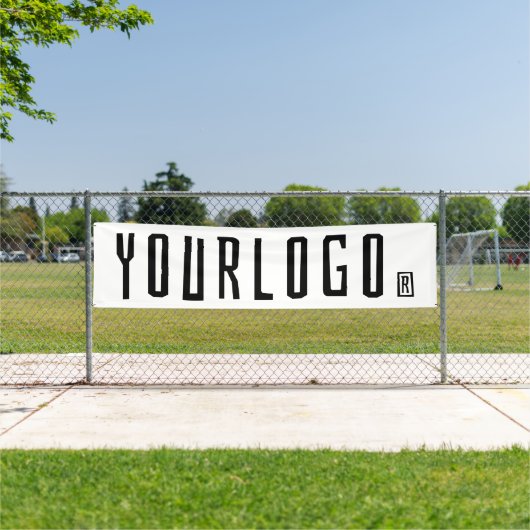 Witte Zakelijke logo Minimaal merk Openlucht 10 ' Spandoek (Insitu)