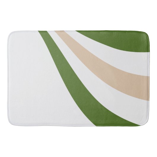Witte, Zand en Palm Green Wave Badmat (Voorkant)