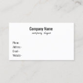 Witte zand Visitekaartjes (Achterkant)