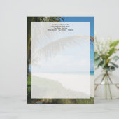 Witte zandbak met handpalm briefhoofd (Staand voorkant)