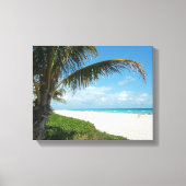 Witte zandbak met handpalm canvas afdruk (Voorkant)