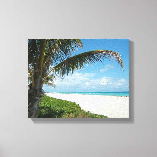 Witte zandbak met handpalm canvas afdruk (Voorkant)