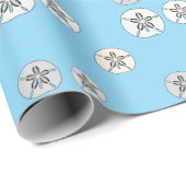 Witte zanddollars cadeaupapier (Rol Hoek)