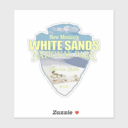 Witte zanden NP (pijlpunt) Sticker (Vel)