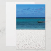 Witte zandstrand van Flic en Flac Mauritius overlo Briefpapier (Voorkant / Achterkant)
