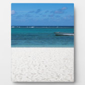 Witte zandstrand van Flic en Flac Mauritius overlo Fotoplaat (Voorkant)
