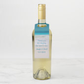 Witte Zandstrand Wijnfles Favoriet Tag Flessenhanger (Op fles)