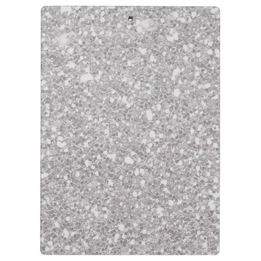 Witte Zebra Glitter Granite Glam Persoonlijk Klembord (Achterkant)