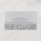 Witte Zebra Sparkle Sequins Glam Verwijs een Vrien Aanbevelingskaartje (Voorkant)