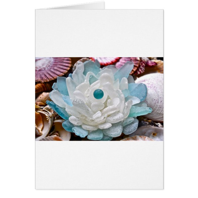 Witte Zee Glazen Bloem (Voorkant)