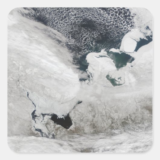 Witte Zee, Rusland Vierkante Sticker (Voorkant)