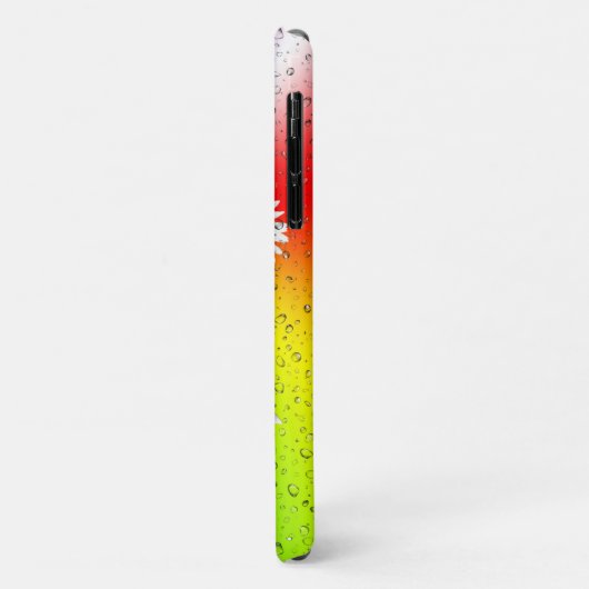 witte zeeduivel met regendruppels op regenboog Case-Mate iPhone case (Achterkant/links)