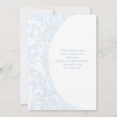 Witte Zeester Blauw Strand Huwelijksuitnodigingen Kaart (Achterkant)