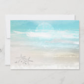 Witte Zeester Elegante Zomer Uitnodigingen (Achterkant)