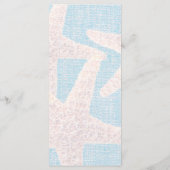 Witte zeesterren & blauwe boerlap Elegant strand M Menu (Achterkant)