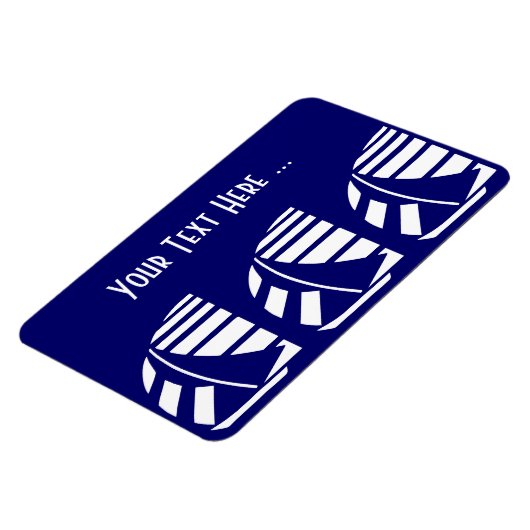 Witte Zeilboten op Blue Deco Custom Flexi Magnet Magneet (Linkerzijde)