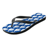 Witte zeilboten teenslippers (Schuin)