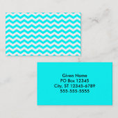 Witte Zig Zaggen Visitekaartje (Voorkant / Achterkant)