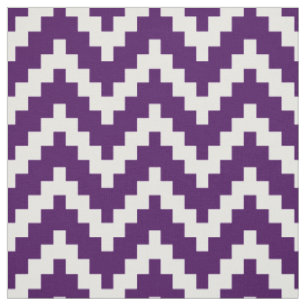 Witte zigzag Ikat & aangepaste Paarse achtergrond Stof
