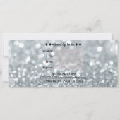Witte Zilver Glitter Glam Cadeaubon Kaart (Achterkant)