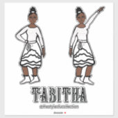 Witte Zilveren Danser #1 Sticker (Vel)