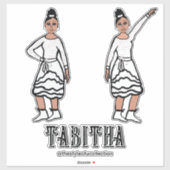 Witte Zilveren Danser #2 Sticker (Vel)