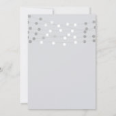 Witte Zilveren String Lights Moderne Chique Bruilo Kaart (Achterkant)