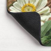 Witte Zinnia en rode Zinnia Mousepad Muismat (Hoek)