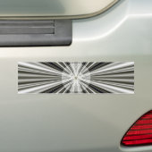 Witte zon bumpersticker (Op auto)