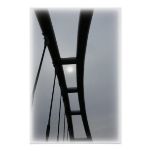 Witte zon over de brug perfect poster
