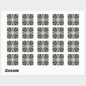 Witte Zon Vierkante Sticker (Vel)