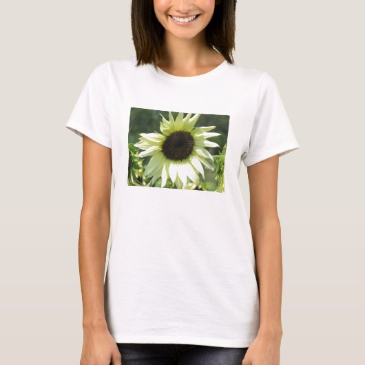 Witte zonnebloempitten shirt (Voorkant)