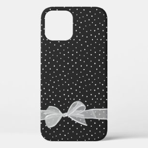 Witte zuivere boog op polka dots iPhone 12 hoesje
